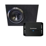 komplet Rockford Fosgate P500 ojačevalec + bass zvočnik v ohišju P3D2
